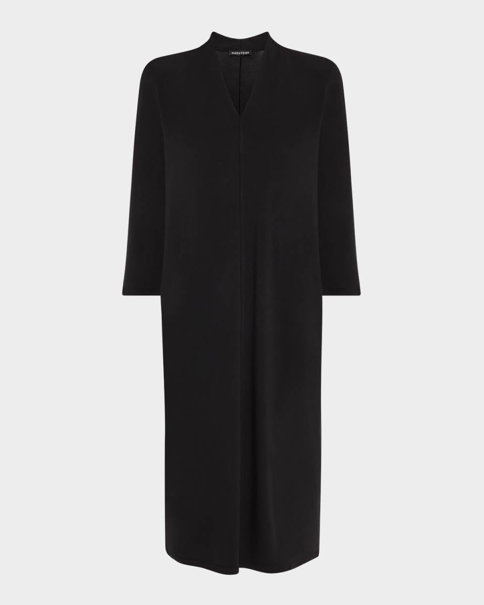 Petite 3/4-Sleeve Stretch Jersey Shift Dress